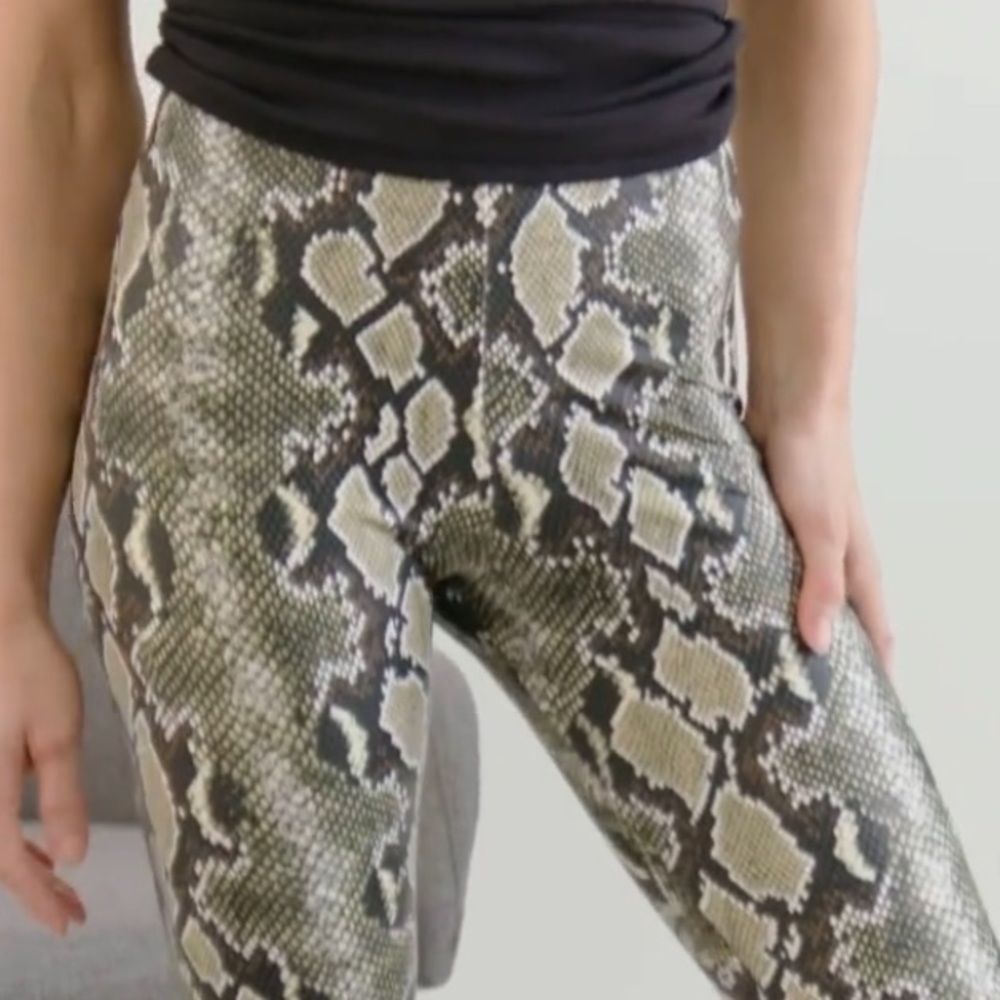 Snakeskin Leggings pythons print soft knit leggings high wasted leggings Zara